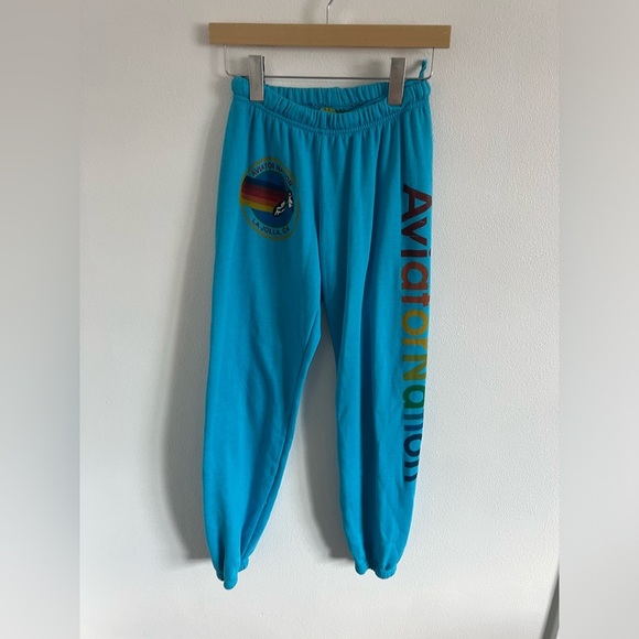 AVIATOR NATION LAGUNA BEACH SWEATPANTS - TEAL, size small - Picture 2 of 4